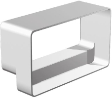 Łącznik kanału płaskiego 220x90 mm z kratką EL 90